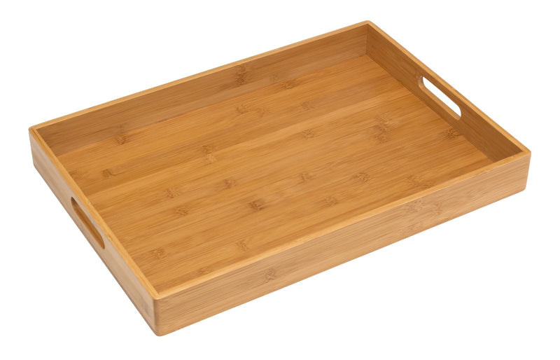 LIPPER INTERNATIONAL 8865 SOLID BAMBOO WOOD SERVING TRAY - BAMBOO Like New