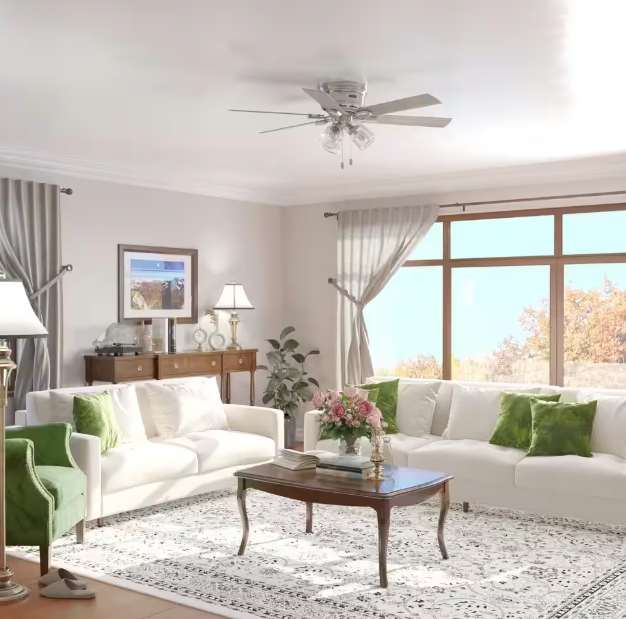 HUNTER FAN COMPANY ALVARADO 52" CEILING FAN LIGHT KIT - BRUSHED NICKEL - Like New