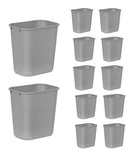 Rubbermaid Commercial Products Wastebasket, Gray, 7-Gal, Pack of 12 - Brand New