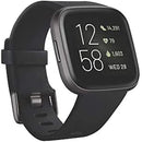 For Parts: Fitbit Versa 2 Health Smartwatch FB507BKBK Black/Carbon - BATTERY DEFECTIVE