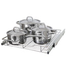 Smart Design Pull-Out Cabinet Organizer Single Level Chrome, - Scratch & Dent