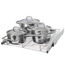 Smart Design Pull-Out Cabinet Organizer – Single Level Chrome, Large – Steel - Brand New