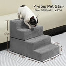 Sturdy Detachable 4-Step Memory Foam Dog Stairs, B0BL74P5W5-NEW - Brand New