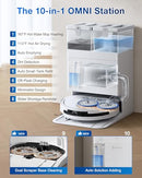 ECOVACS DEEBOT T50 PRO OMNI ROBOT VACUUM AND MOP 3.19” ULTRA-SLIM - WHITE - Brand New