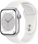 Apple Watch Series 8 GPS 41mm Aluminum Case with White Sport Band MP6L3LL/A Like New