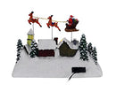 TOP TREASURES ANIMATED SANTA & REINDEER SLEIGH CHRISTMAS VILLAGE - MULTICOLOR - Like New