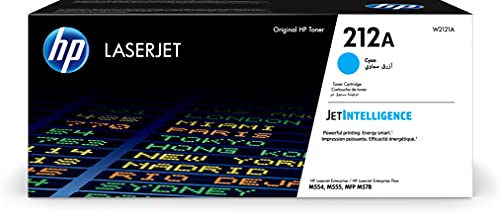 HP 212A Cyan Toner Cartridge | Works with HP Color LaserJet Enterprise M554 M555 Like New