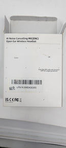 GENERIC BLUETOOTH OPEN EAR HEADSET WITH MICROPHONE - BLACK - Like New