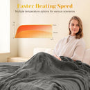 SUNVIVI HEATED BLANKET KING SIZE Heating Electric Throw Blanket Dual Control - Brand New