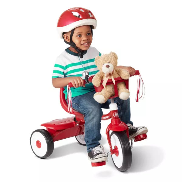 RADIO FLYER FOLD 2 GO TRIKE BUCKET STEEL FRAME PLASTIC PEDALS AGES 1.5-3 - RED - Like New
