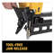 DEWALT 20V MAX XR 16-GAUGE LITHIUM-ION CORDLESS FINISH NAILER (TOOL ONLY) YELLOW - Like New