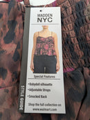 MADDEN NYC WOMEN’S CAMI BABYDOLL TOP - SIZE: WOMEN L - RED FLORAL - Brand New