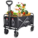 Collapsible Wagon Carts Foldable, Heavy Duty Beach Folding Cart with Wheels - Brand New