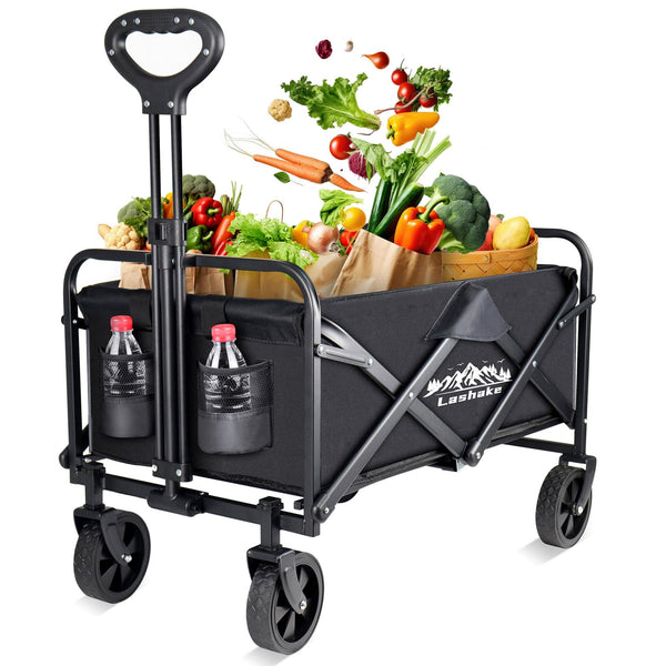 Collapsible Wagon Carts Foldable, Heavy Duty Beach Folding Cart with Wheels - Brand New
