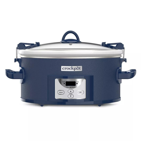 CROCK-POT 7QT SLOW COOKER LOCKING LID DISHWASHER-SAFE PARTS - POSEIDON BLUE - Like New