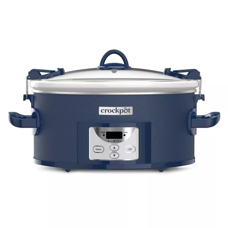 CROCK-POT 7QT SLOW COOKER LOCKING LID DISHWASHER-SAFE PARTS - POSEIDON BLUE - Like New