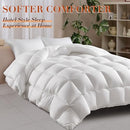 WELLOS LUXURY 100% ORGANIC COTTON ALL SEASON FEATHER DOWN FIBER 8 TABS - WHITE - Brand New