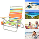 PORTAL BEACH CHAIR, 4 POSITION FOLDING BEACH CHAIRS WITH BACKPACK STRAPS - GREEN - Like New
