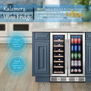 KALAMERA 24" WINE BEVERAGE FRIDGE REFRIGERATOR - STAINLESS - Scratch & Dent