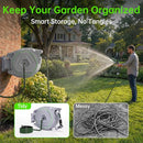 PATOOLIO RETRACTABLE GARDEN HOSE REEL 5/8 IN X 100 FT, H85 - GRAY - Like New