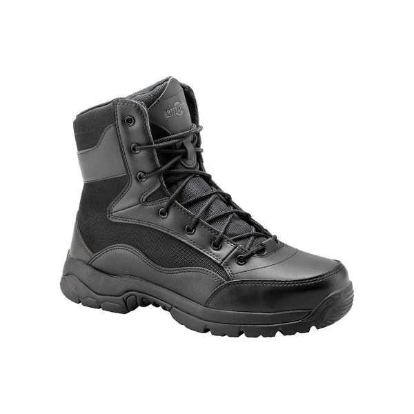 28035145 INTERCEPTOR MEN'S FORCE 6" STEEL TOE TACTICAL BOOTS SIZE MEN 12 - BLACK - Like New