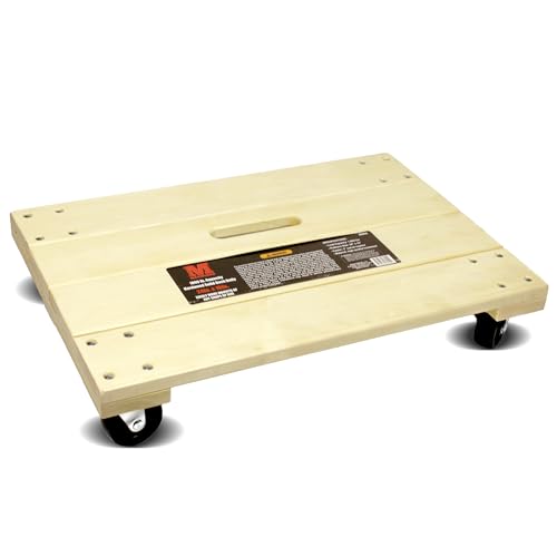 MAXWORKS 50952 1000 LBS. CAPACITY 24 IN. X 16 IN. FURNITURE MOVING DOLLY - WOOD - Like New