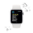 APPLE WATCH SE 2ND GENERATION GPS 40MM ALUMINUM CASE WHITE SPORT BAND - Like New