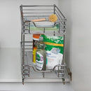 Household Essentials Glidez Chrome-Plated Steel 2-Tier Sliding Cabinet Organizer - Like New