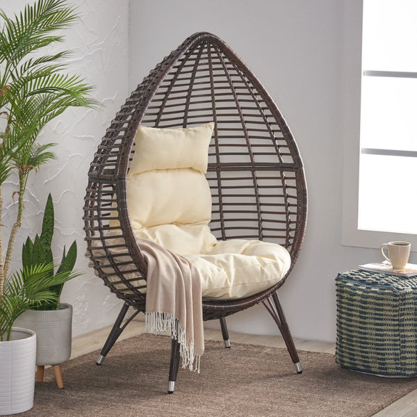 CHRISTOPHER KNIGHT HOME TEARDROP WICKER LOUNGE CHAIR CUSHION - Scratch & Dent