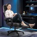 Darkecho Gaming Chair Fabric Cushion, Office Chair with Footrest US-J350 - Black - Like New
