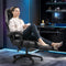 Darkecho Gaming Chair Fabric Cushion, Office Chair with Footrest US-J350 - Black - Like New