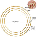 Sntieecr 6 Pack 3 Sizes Large Metal Floral Hoop Wreath Macrame Gold Hoop - Brand New
