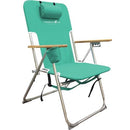 CARIBBEAN JOE FOLDING BEACH CHAIR 4 POSITION PORTABLE BACKPACK FOLDABLE - TEAL - Like New