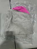 CHAMPION T1397 CHAMPION TAGLESS RAGLAN BASEBALL OXFORD GRAY HEATHER/PINK M - Like New
