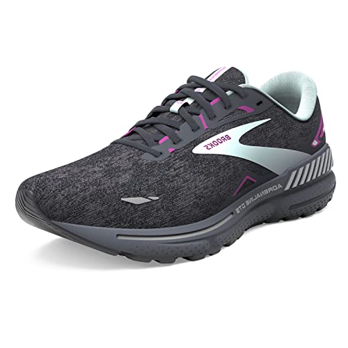 BROOKS WOMEN’S ADRENALINE GTS 23 SUPPORTIVE RUNNING SHOE BLACK/LIGHT BLUE/PURPLE - Like New