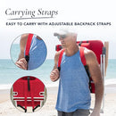CARIBBEAN JOE 300lb Capacity Folding Beach Sand Chair Red - Brand New