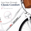 QARSWA 24/26 Inch Women's Beach Cruiser Step-Through Bicycle C-100 - WHITE - Like New