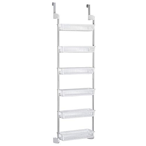Household Essentials White 6-Tier Basket Over-The-Door Organizer - Like New