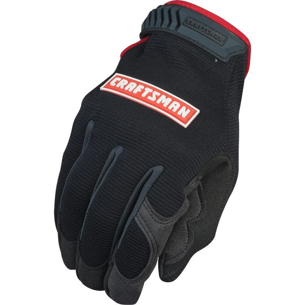 CRAFTSMAN 1-PACK MECHANIC'S GLOVES - LARGE - BLACK / RED - Brand New