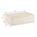 LEISUREMOD MAYA FIBERSTONE COFFEE TRAVERTINE RECTANGULAR ACCENT TABLE - Like New