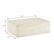 LEISUREMOD MAYA FIBERSTONE COFFEE TRAVERTINE RECTANGULAR ACCENT TABLE - Like New