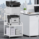 EasyCom Printer Stand- Large 3 Tier Printer Table with Wheels B0CFCPTJTY - White - Brand New