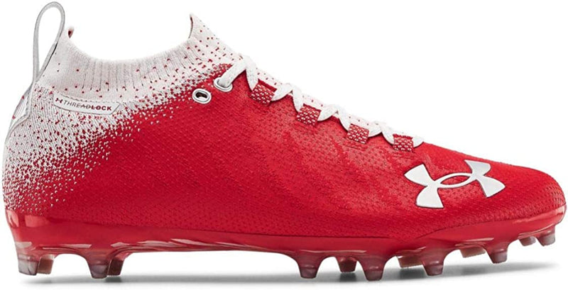 3022654 Under Armour Mens Spotlight Lux Mc Cleats Red 600 Size 14 - Like New