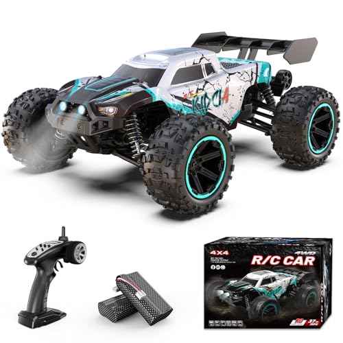 KIDCIA-YH002 1:14 RC Cars Fast 60 KPH, All Terrain RC Truck, 2S 2000 mAh - CYAN - Like New