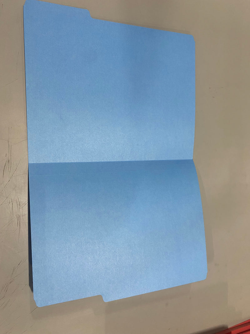 OFFICE DEPOT 2-TONE FILE FOLDERS, 1/3 CUT, LETTER SIZE, PACK OF 24 - BLUE - Like New