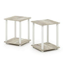 FURINNO SIMPLISTIC SET OF 2 END TABLE - SONOMA OAK/WHITE - Like New