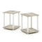FURINNO SIMPLISTIC SET OF 2 END TABLE - SONOMA OAK/WHITE - Like New