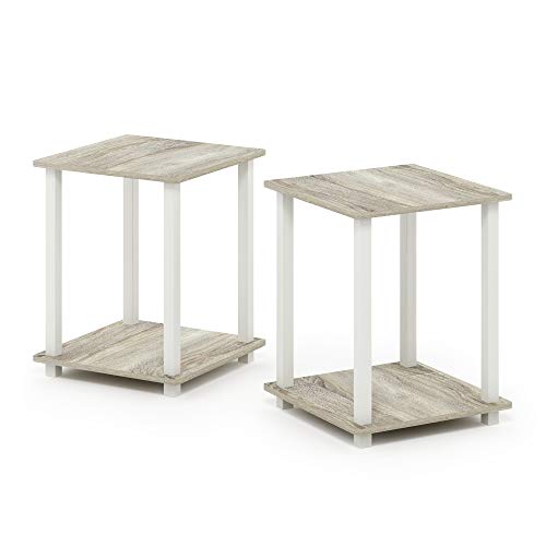 FURINNO SIMPLISTIC SET OF 2 END TABLE - SONOMA OAK/WHITE - Like New