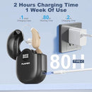 FLAYGO HEARING AIDS, SOUND QUALITY RESTORATION, STANDBY 80H, ONE-BUTTON - BEIGE - Like New