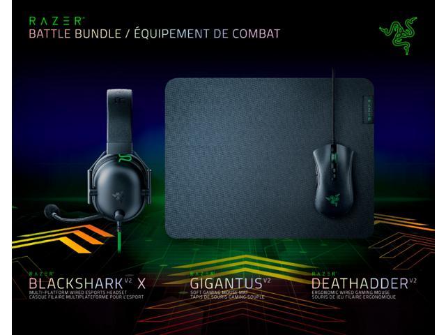 Razer Battle Bundle Gamer Kit Mouse/Headset/Mousepad RZ85-03240100-B3U1 - Black Like New